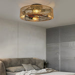 Rattan Industrial Style Ceiling Fan Lamp Ha079284