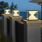 Square Solar Fence Post Lights Ha079341
