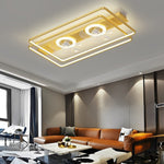Creative Rectangular Ceiling Fan Lamp Ha082757
