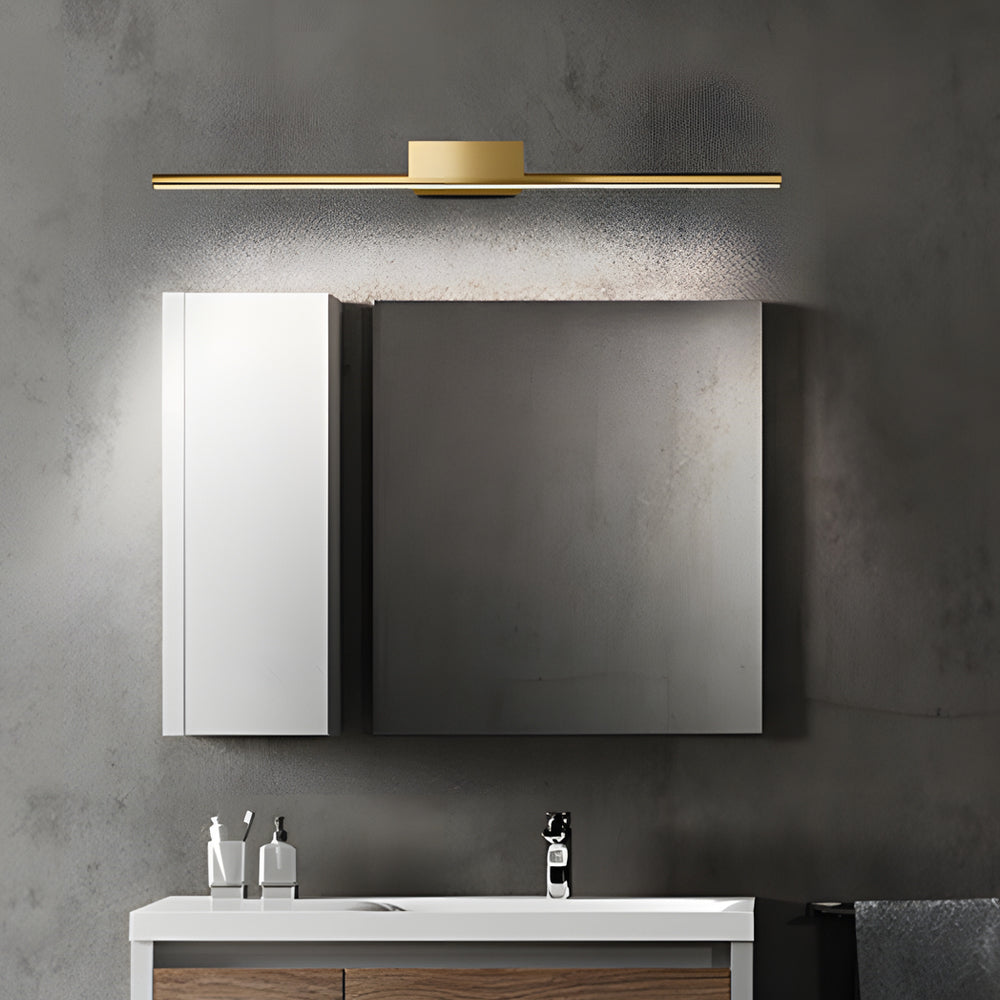 Brushed Brass Linear Led Bathroom Vanity Light