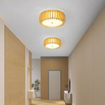 Wood Round Nordic Bedroom Ceiling Light Li002619