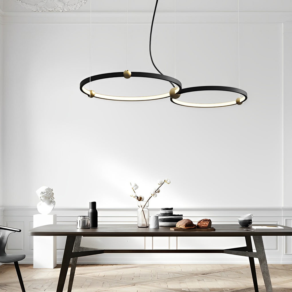Circular Black Pendant Light Ha091476