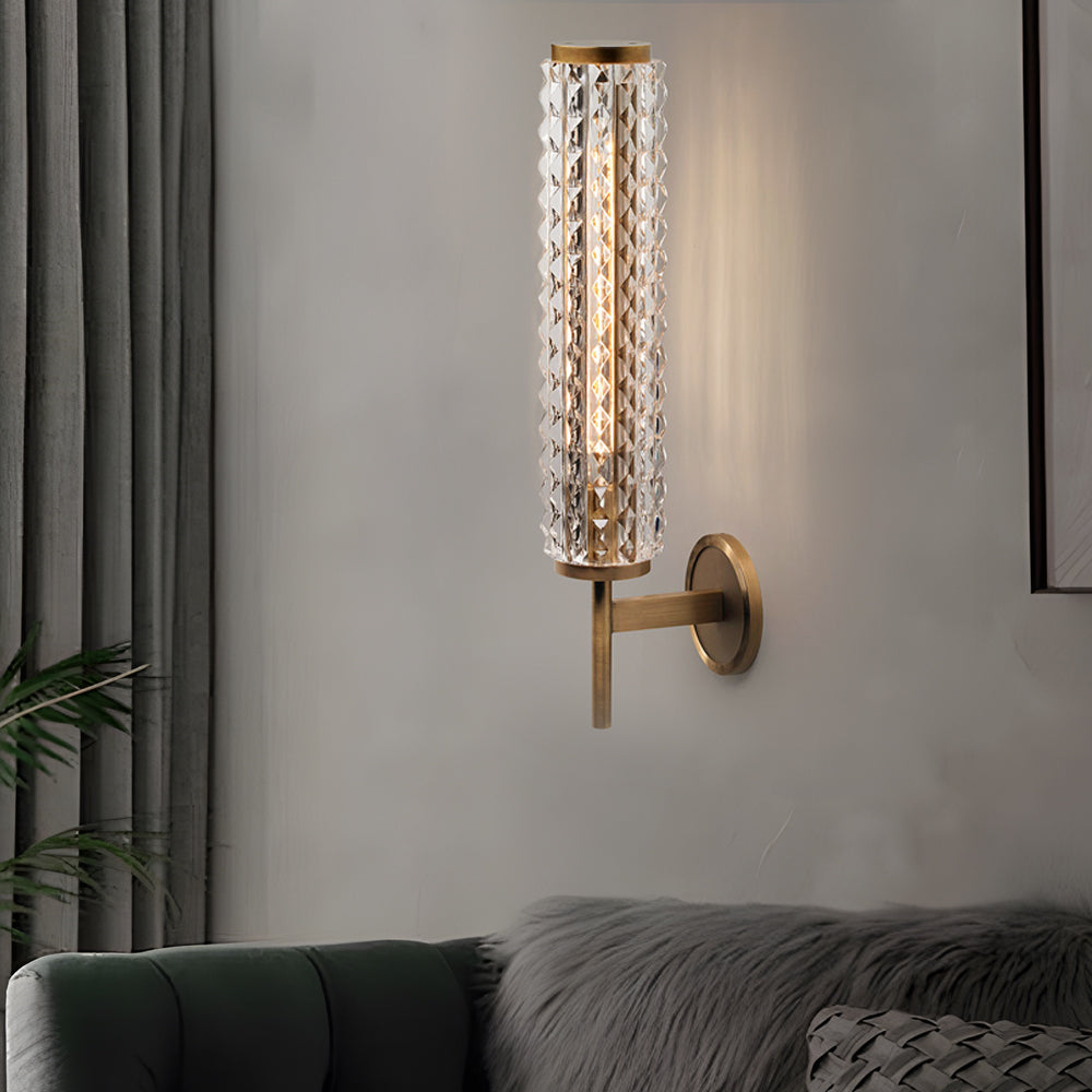 Creative Luxury Glass Copper American Style Bedroom Wall Lights Indoor