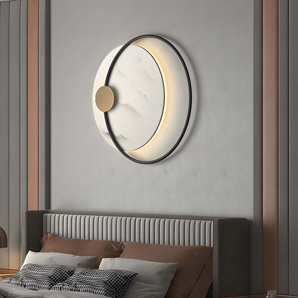 Dia 13 26 Round Marble Decorative Led Wall Sconces For Home