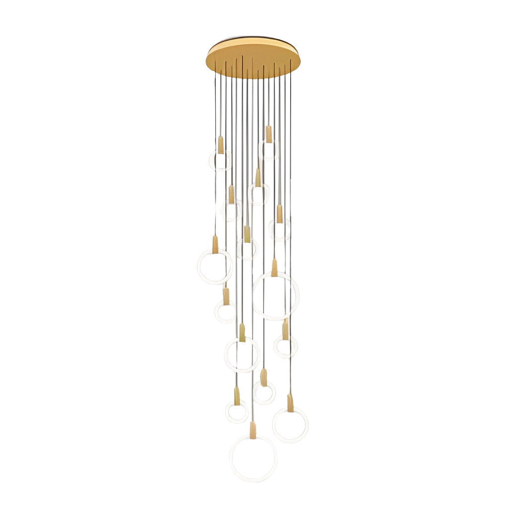 Minimalist Nordic Duplex Stair Chandelier Ha084864