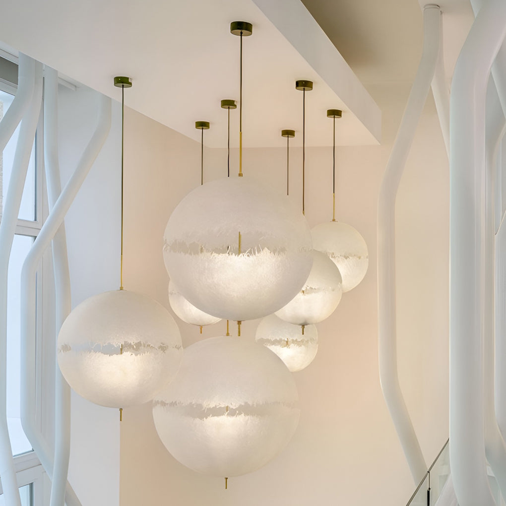 Moon Shaped Led White Pendant Light Li002036