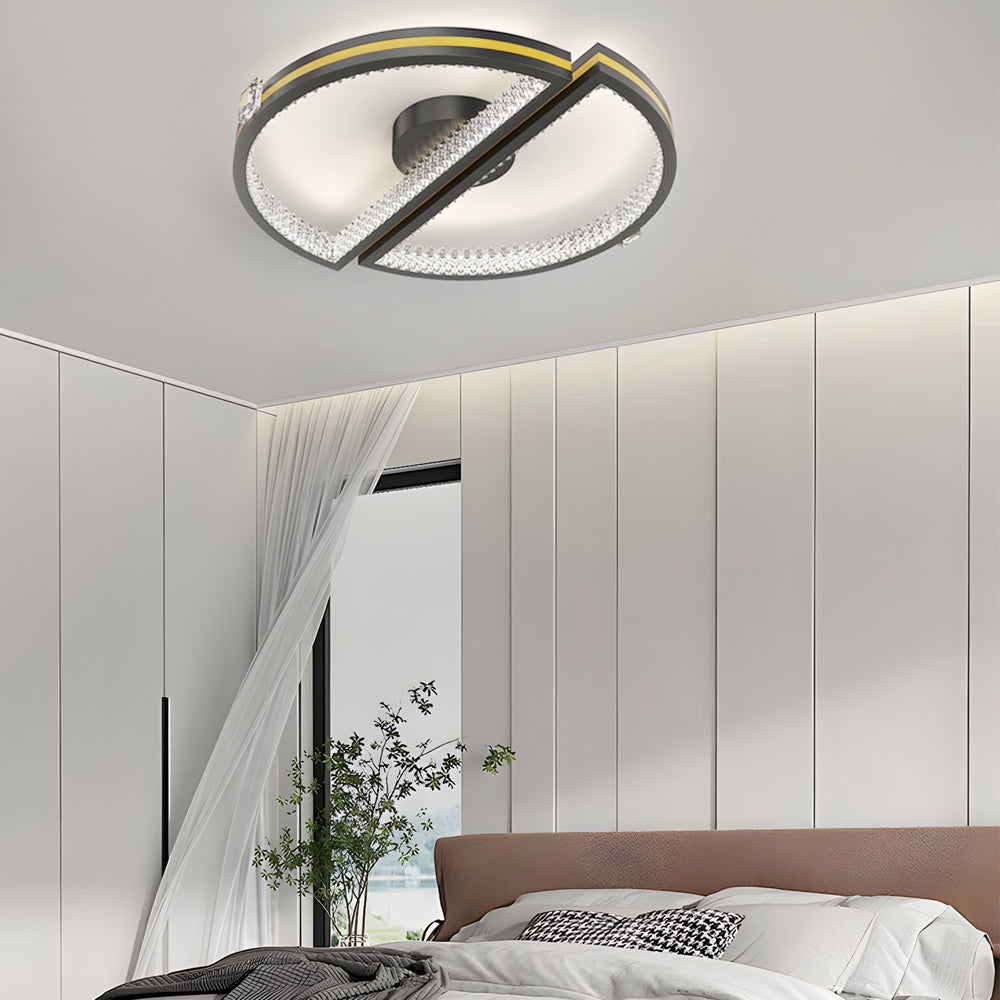 Creative Semicircles Round Three Step Dimming Modern Led Ceiling Lights