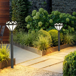 Geometric Black Modern Lawn Lamp Ha077226