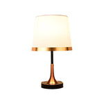 Vintage White Black And Mid Century Modern Brass Table Lamp