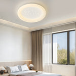 Square Round Three Step Dimming Led Milky White Modern Ceiling Light Fixture