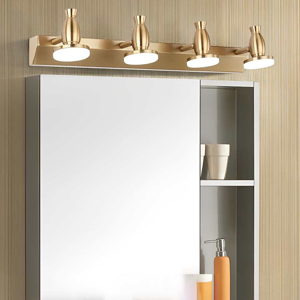 3 4 Lights 180 Adjustable Electroplated Metal Led Vanity Light