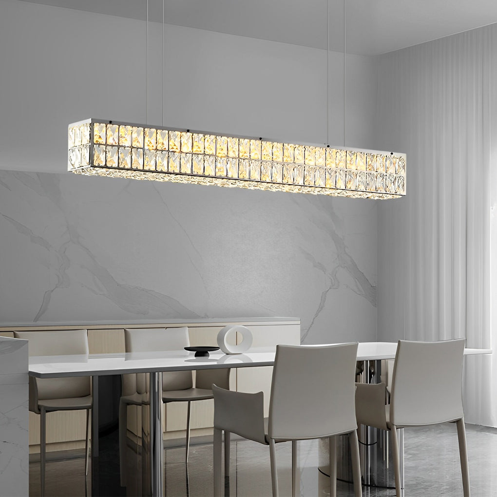 Long Rectangular Crystal Chandelier Ha097847