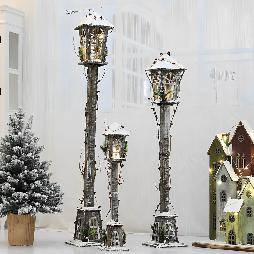 Nordic Wooden House Lantern for Garden and Patio
