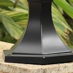 Classic Black LED Outdoor Post Light with Water Glass Lens