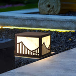 Mountain Scenery Modern Solar Post Light Li002225