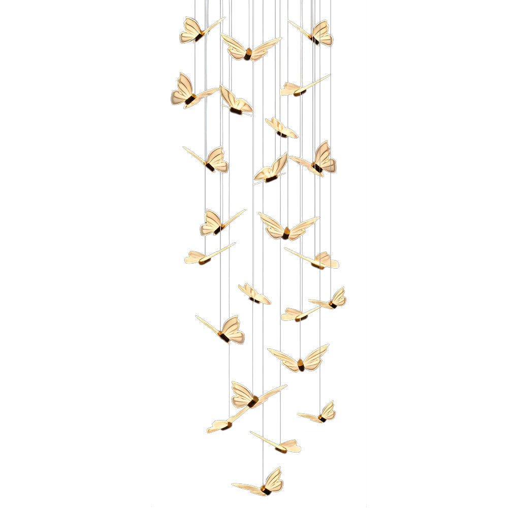 Small Butterflies Long Chandelier Ha093702