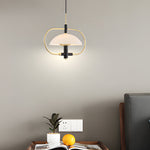 1 3 6 Heads Semicircular Opal Glass Dome Chandelier Aperture Pendant Light Hanging Ceiling Lighting