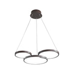 Aurelia Triple Ring LED Chandelier with Remote Dimmable Lighting
