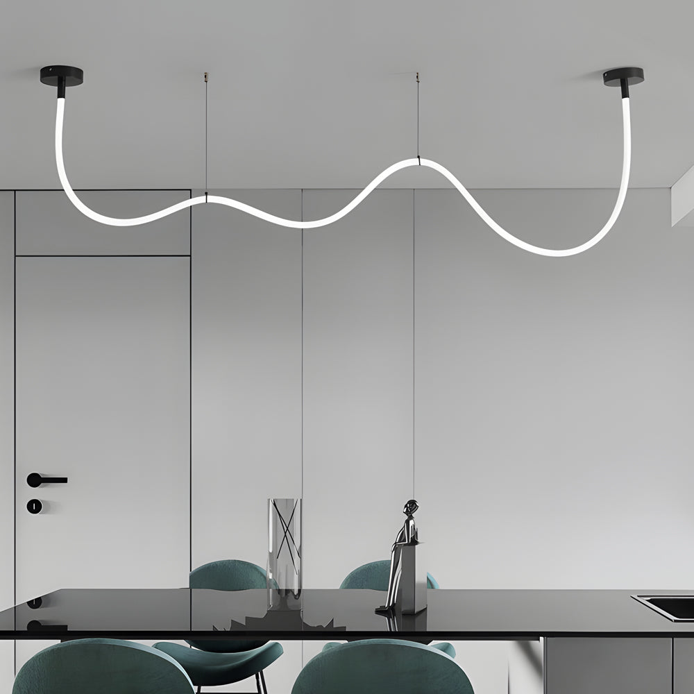 Modern Minimalist Led Silicone Rope Pendant Chandelier