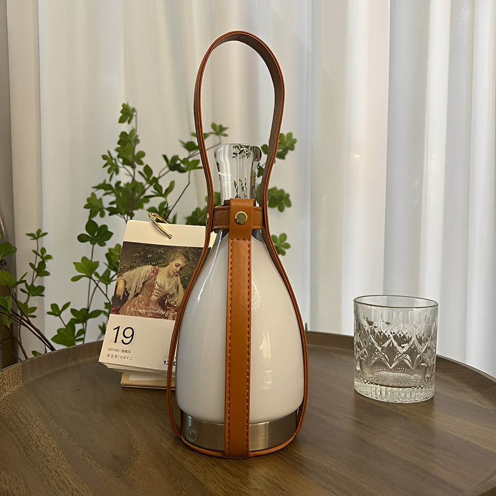 Modern Mid Century Cordless Lantern Table Lamp