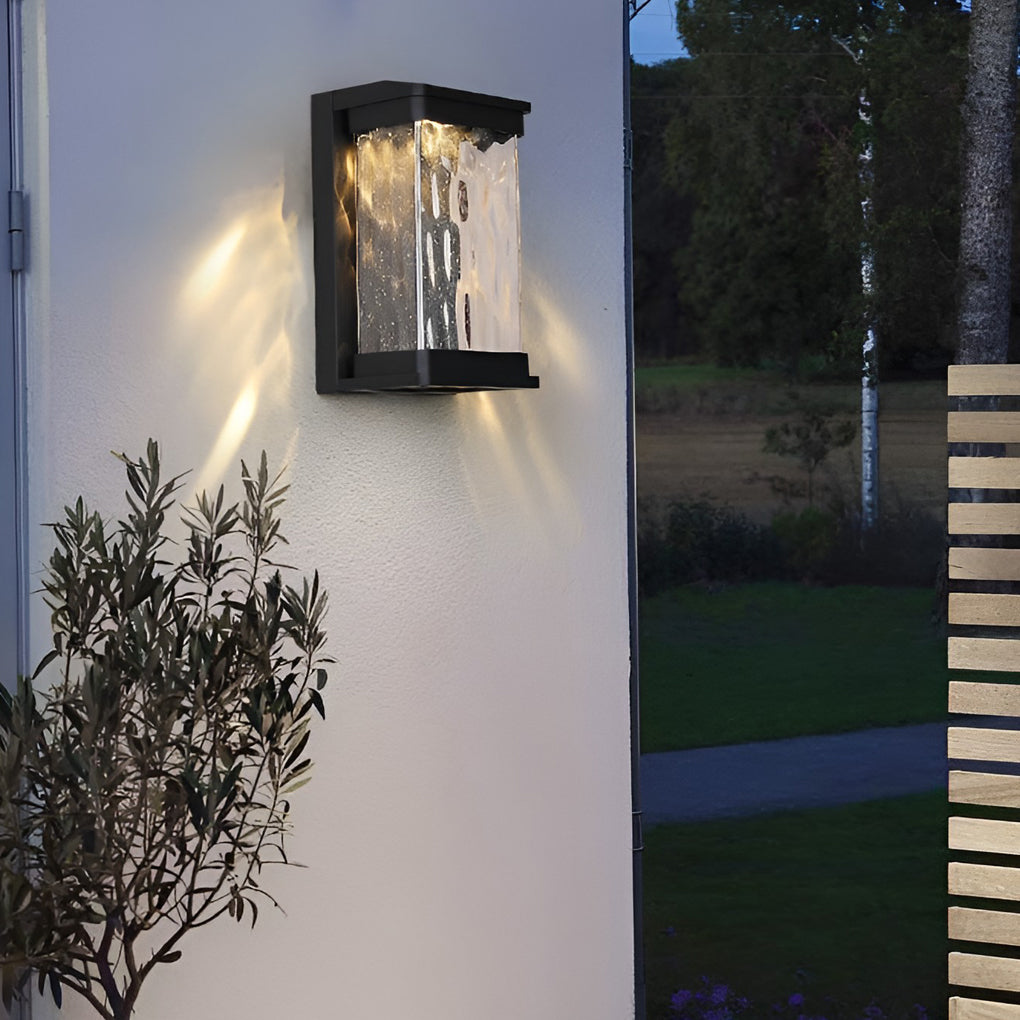 Waterproof Creative Glass Led Black Outdoor Wall Sconce