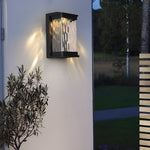 Waterproof Creative Glass Led Black Outdoor Wall Sconce