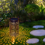 7 3 Inch H Metal Cut Out Solar Outdoor Lantern