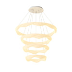 Creative Cream Style Designer Rings 3 Step Dimming Modern Chandelier