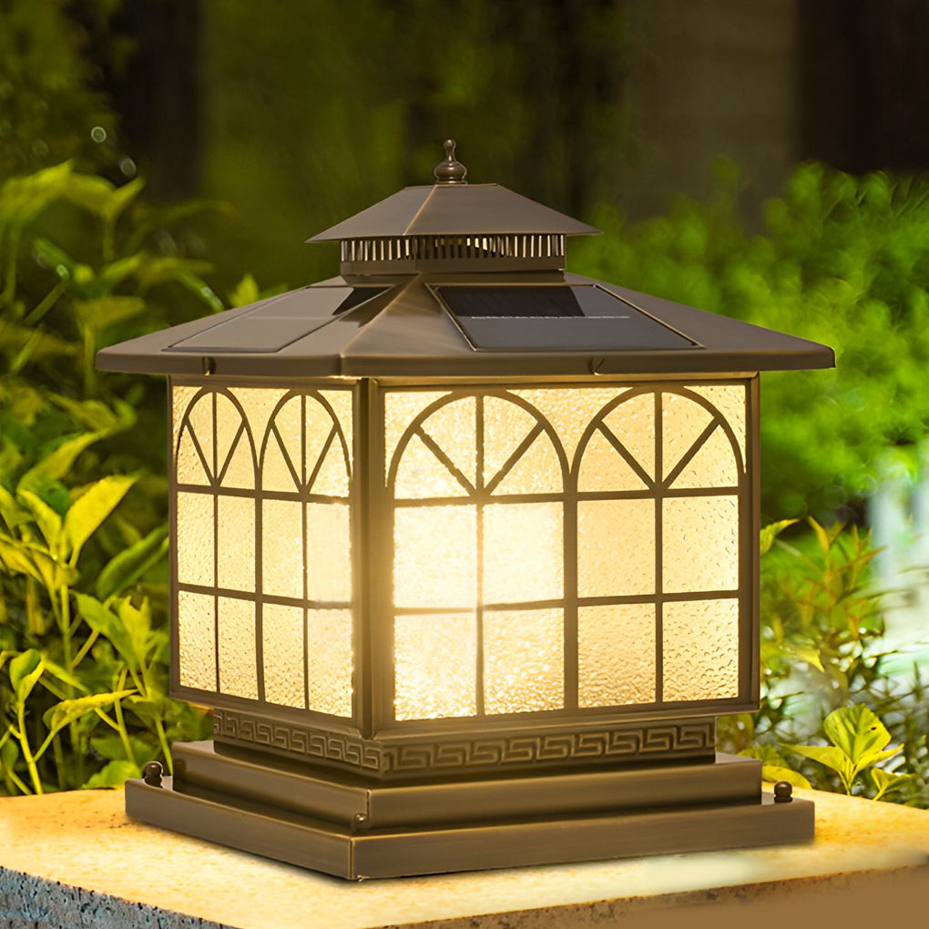 Classical Bronze Solar Post Caps Lights Li002358