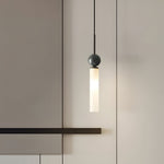Vertical Marble Cylinder 1 Light Pendant Light Modern Hanging Lamp