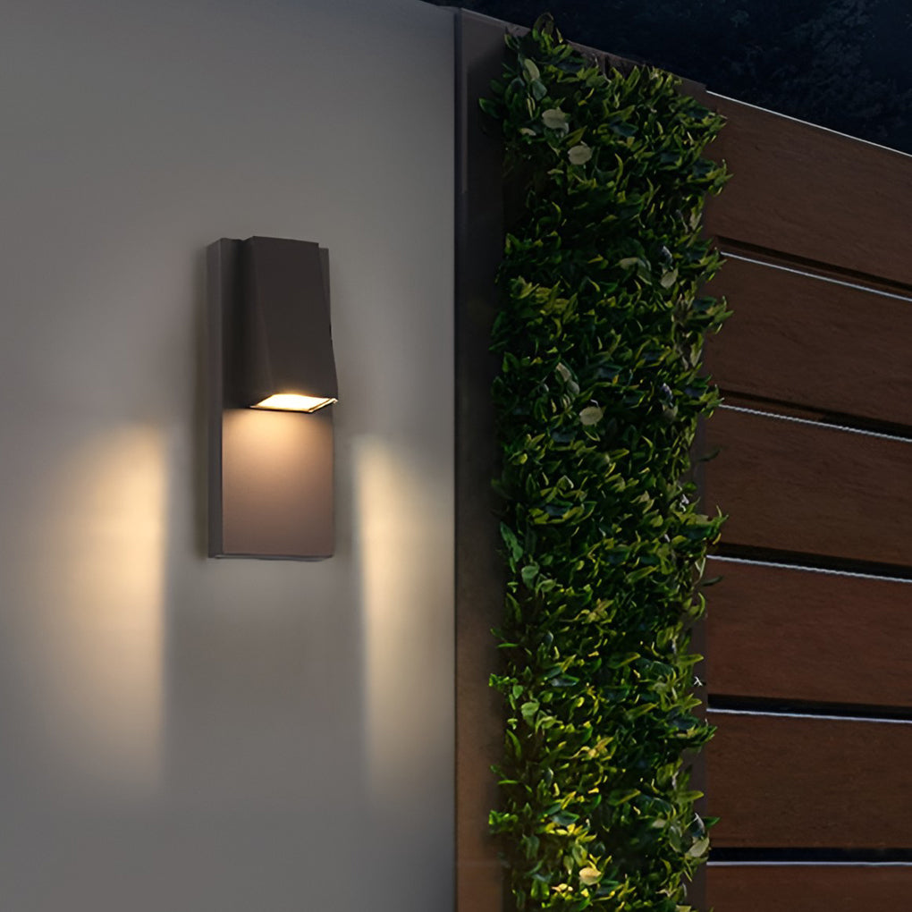 Rectangle Waterproof Led Black Outdoor Wall Lamp