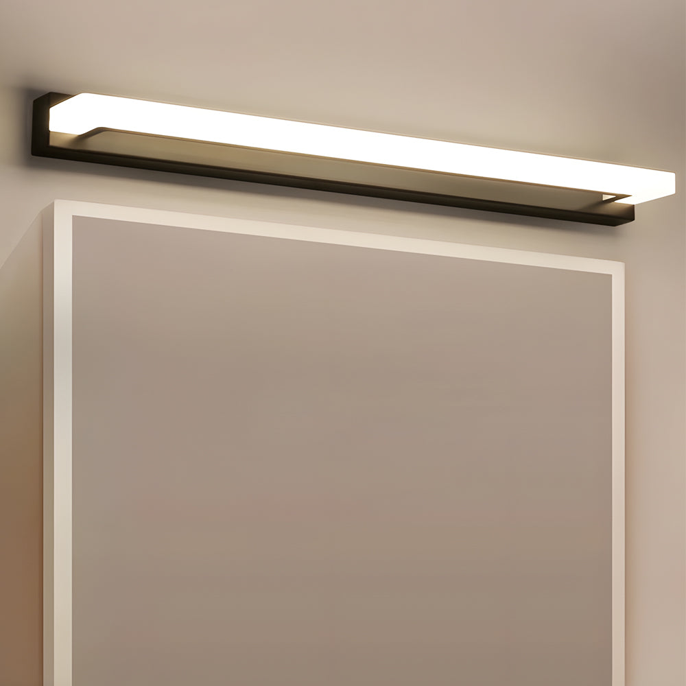 Linear Led Black Bathroom Fixture Light Filter