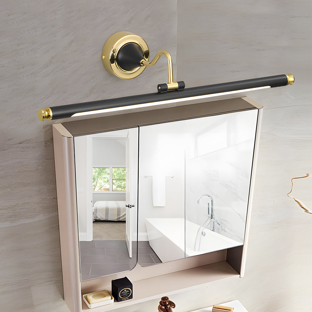 Gold Black Rotatable Linear Led Bathroom Vanity Light