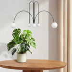 Modern White Round Glass Pendant Light