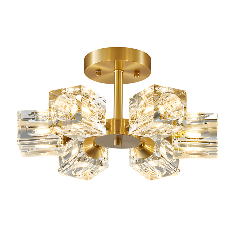 3 4 5 6 Light 180 Adjustable Crystal Shades Ceiling Light Fixture