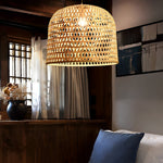 Handwoven Bamboo Pendant Light | Natural Illumination for Modern Interiors