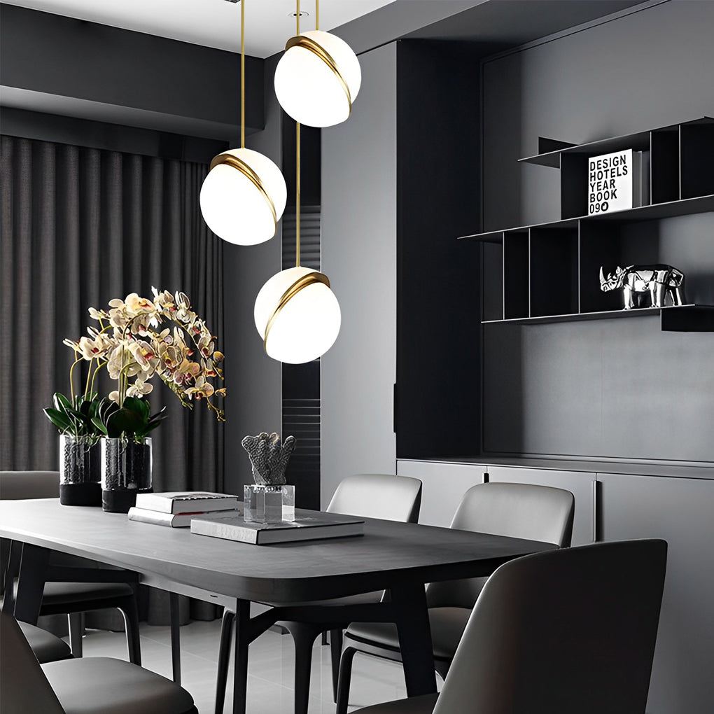 Round White Nordic Pendant Lights Ha075879