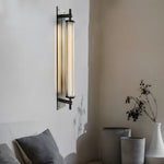 Industrial Black Stainless Steel Long Metallic Tube Wall Light 19 68 In H