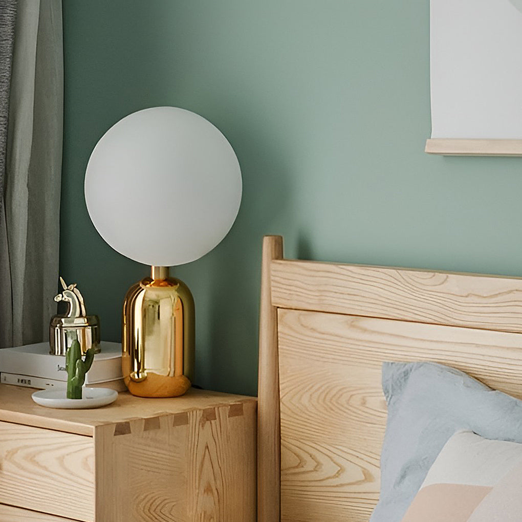 Modern Big Glass Global Ball Led Accent Table Lamp