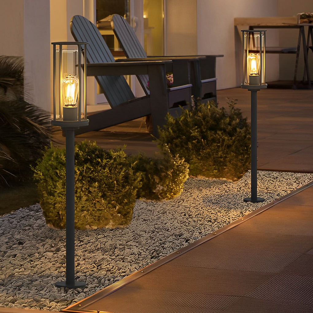 Lumina Round Stainless Steel Outdoor Wall & Post Light in Matte Black
