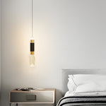 Elongated Cylindrical Aluminum 3 Step Dimming Modern Led Pendant Lights
