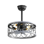 Retro Led Bladeless Ceiling Fans With Remote Ha084443