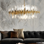 Creative Personalized Glass Tubes Copper Post Modern Chandelier Light