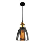Smoke Gray Industrial Pendant Lamp Ha077613