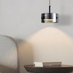 Short Cylinder Glass 3 Step Dimming Led Smoke Gray Nordic Pendant Lights Li002768