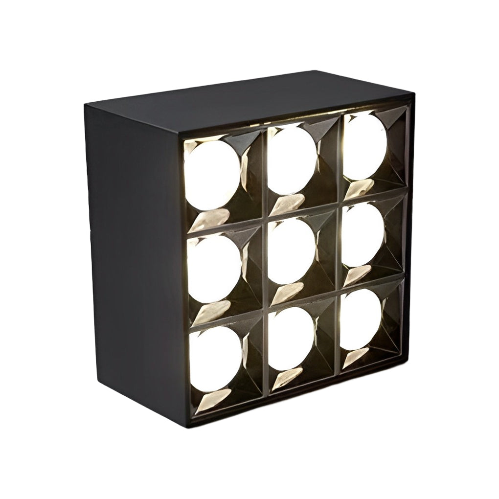 Square Grid LED Downlight Spotlight, 24° Beam, Surface Mount, Modern Architectural Ceiling Light