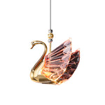 Zinc Alloy Acrylic Swan Creative Led Modern Minimalist Pendant Lights