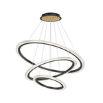 2 3 Rings Adjustable Luxury 3 Step Dimming Modern Chandelier Hanging Lights