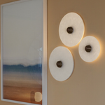 Modern Sipmple Round Alabaster Wall Light