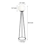 52 Inch Globe Led Outdoor Tripod Standing Floor Lamp